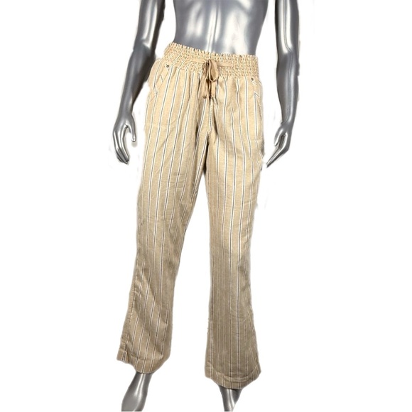 Ci Sono | Linen Collection Striped Wide-Leg Pants - Picture 2 of 9